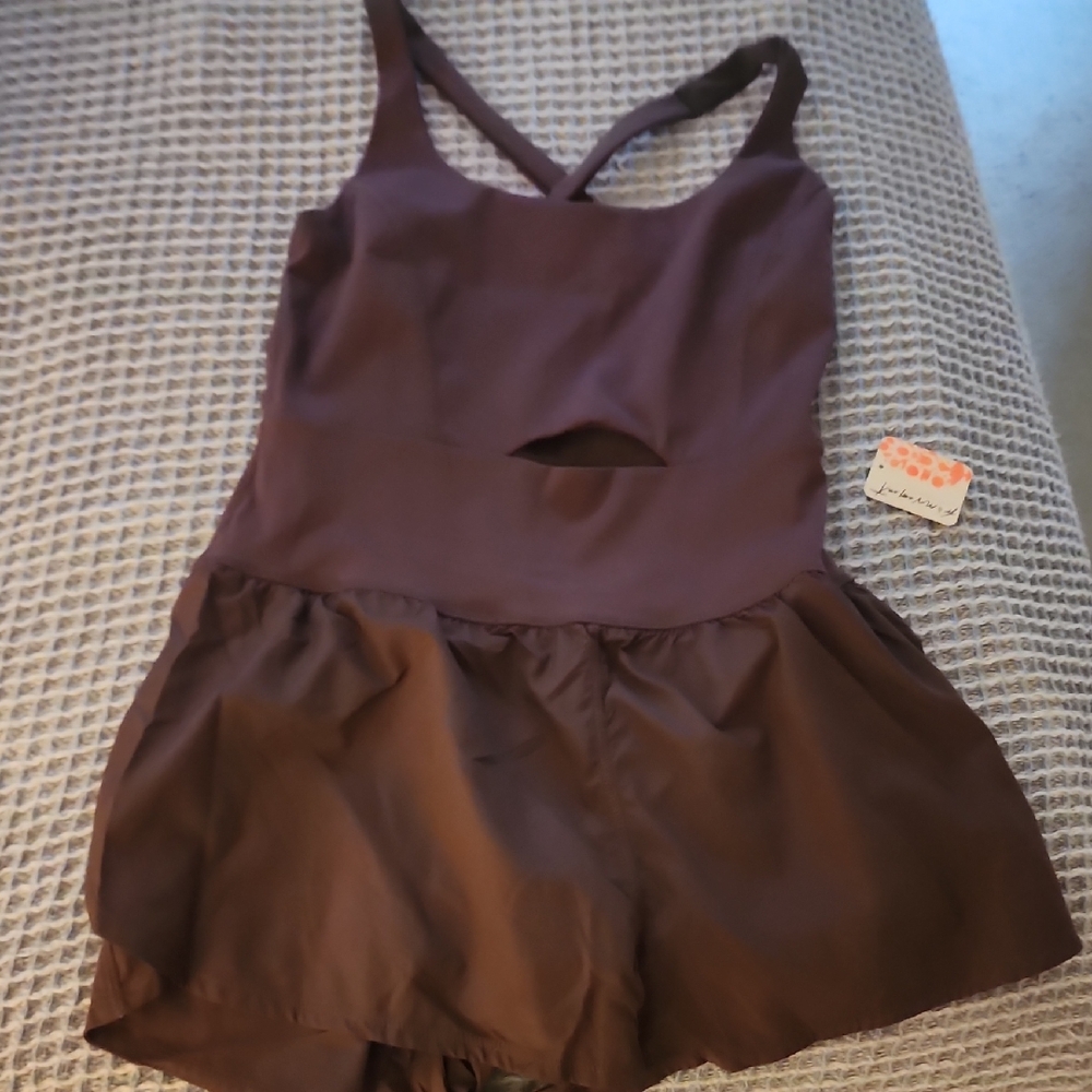 FREE PEOPLE MOVEMENT - Righteous Runsie, Color FIG, Size S